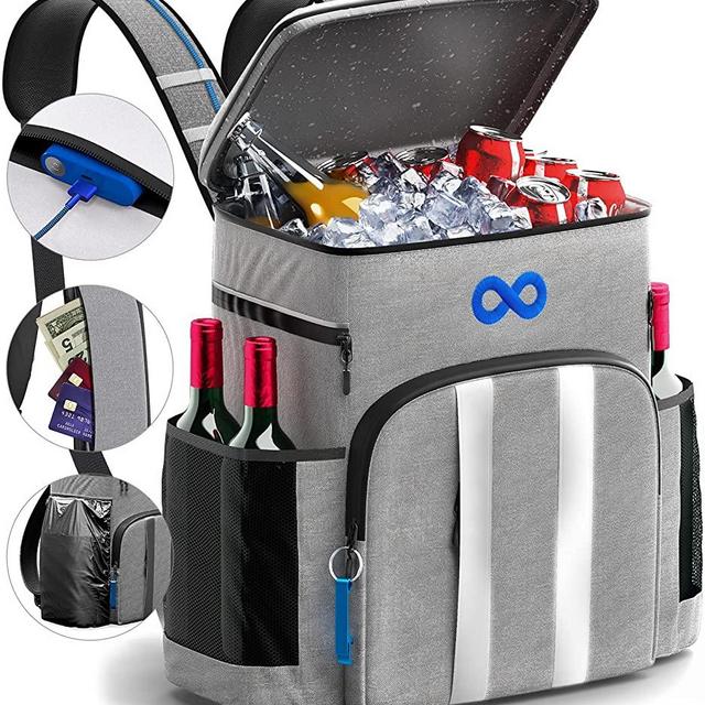 Everlasting Comfort Insulated Cooler Backpack - Keeps 40 Cans Cold Up to 24 Hours - Leakproof Bag