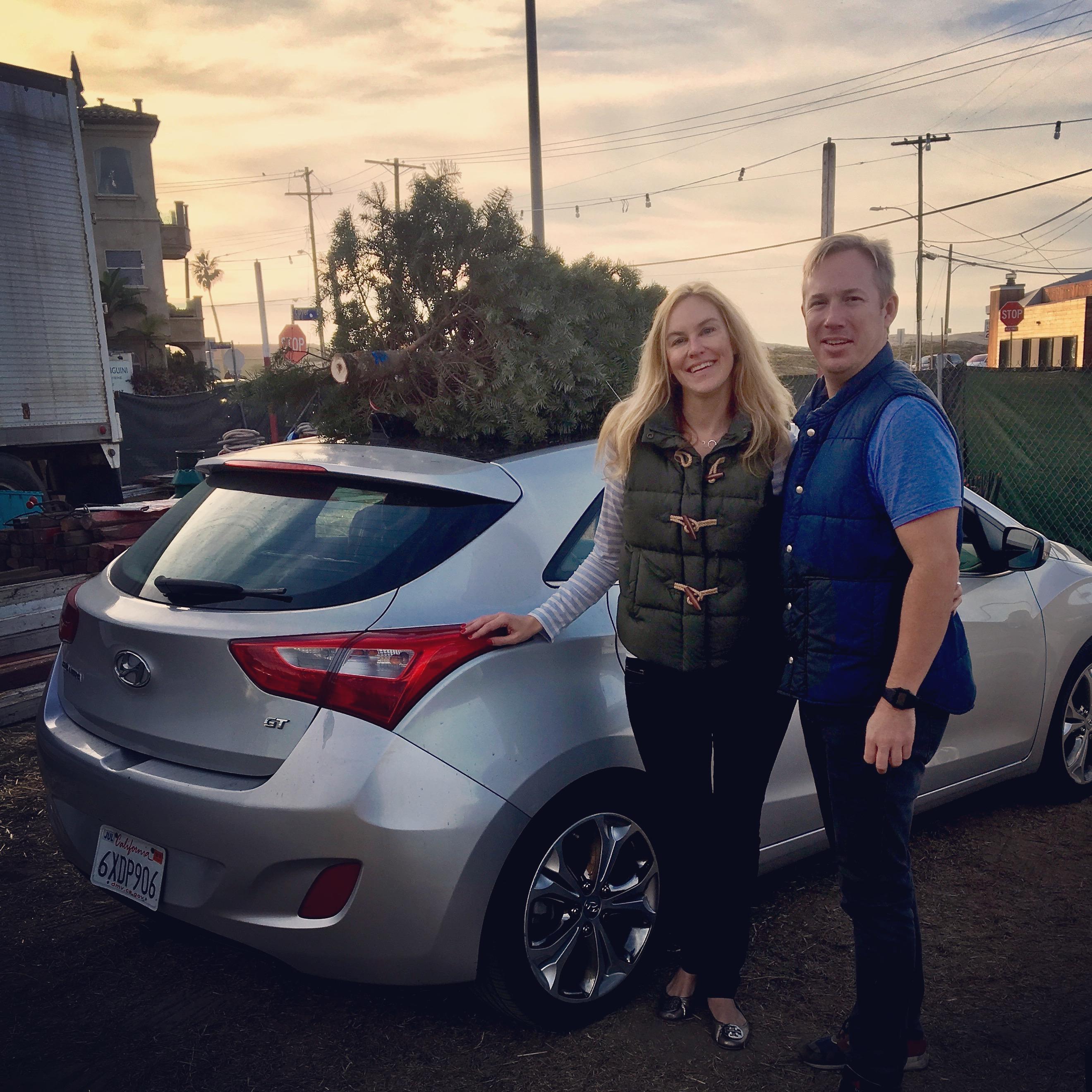 Our first anniversary, which we celebrated by going back to the restaurant where we had our first brunch date, followed by picking out our Christmas tree.
