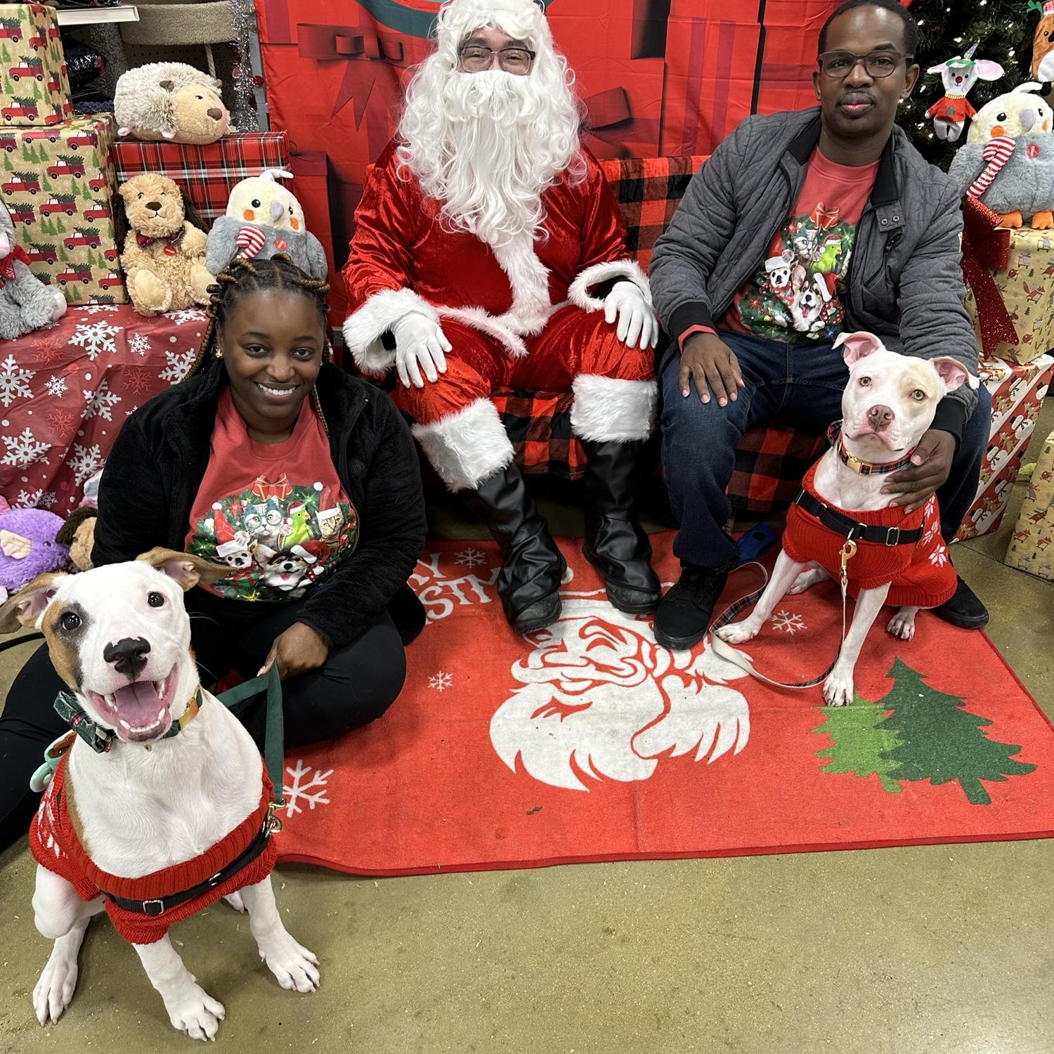 Family Christmas photo with Santa - 2022