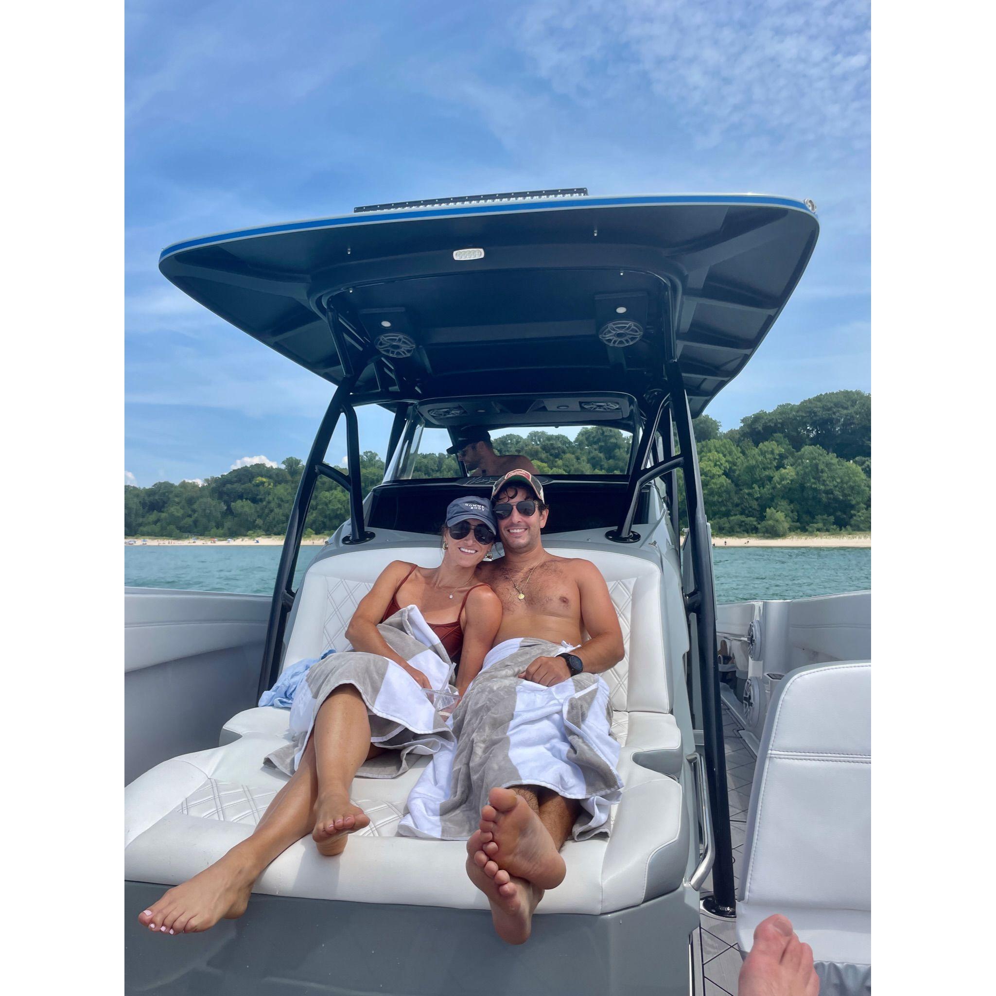 Breaking in Tom & Alaina's new boat