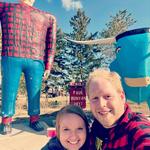 Paul Bunyan & Babe the Blue Ox Statues and Downtown Bemidji