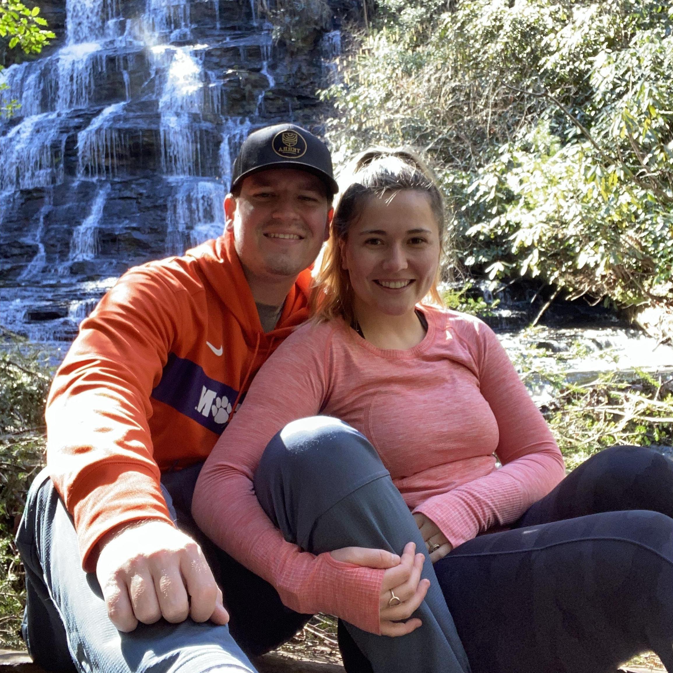 One of our first dates: hiking in Jones Gap