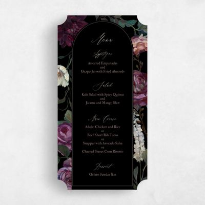 Black Ticket Wedding Menu - Mystic