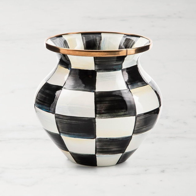 MacKenzie-Childs Courtly Check Enamel Vase, Medium