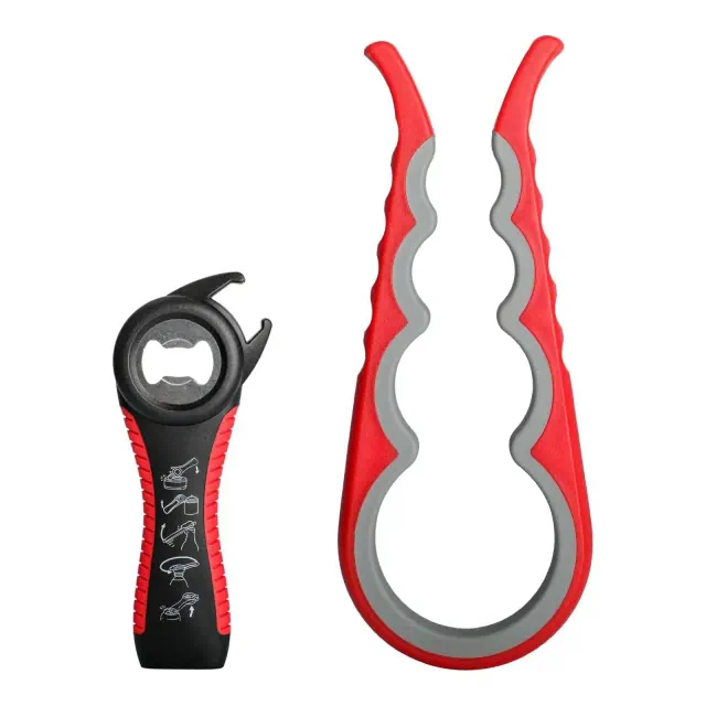 Maison 5 in 1 Multi-Function Jar & Bottle Opener: Non-slip Rubber Gripper Easy Pad Twist, Ideal for Arthritic or Weak Hands