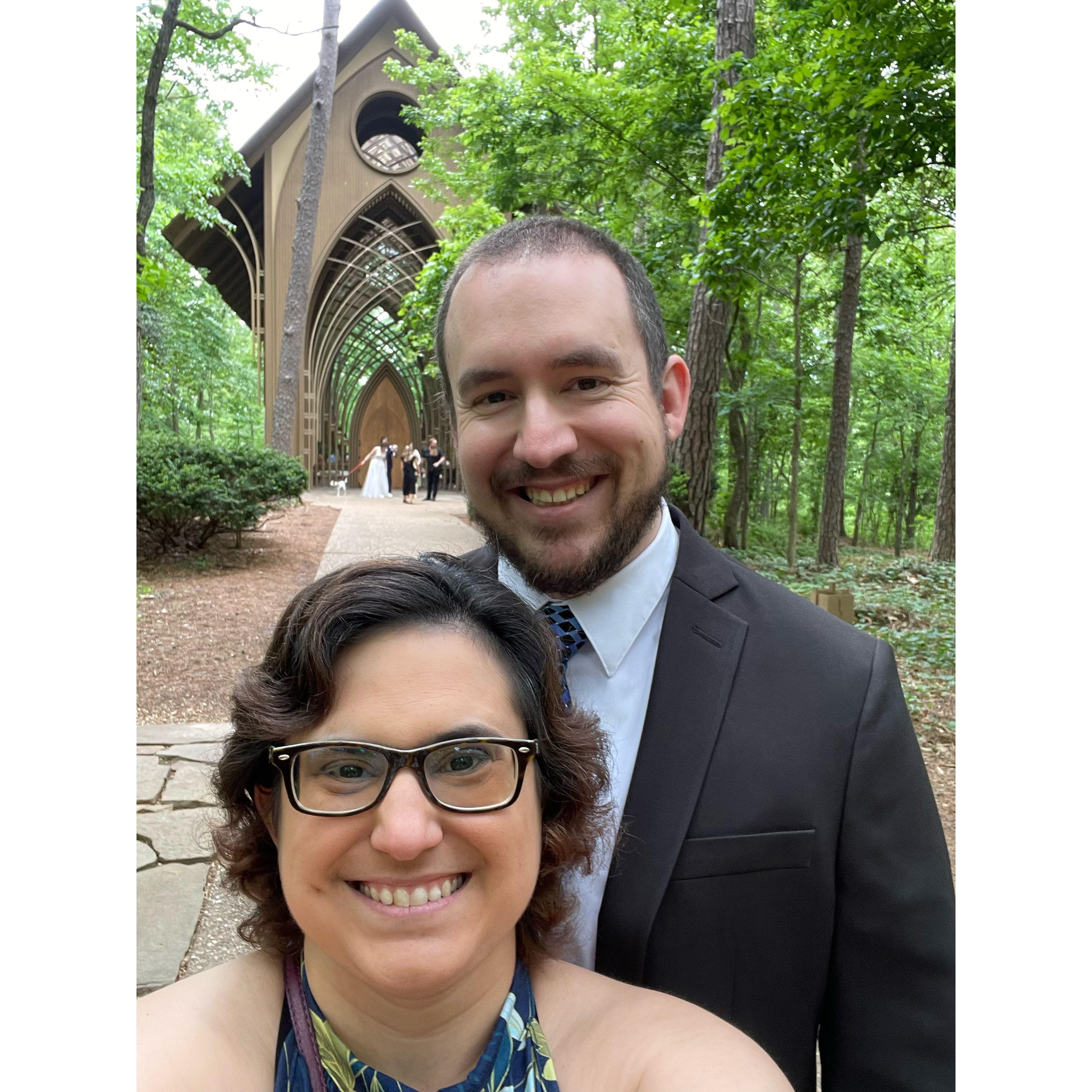 At our friends' wedding