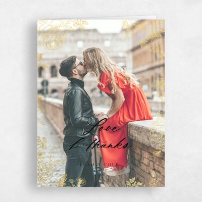 Black Wedding Thank You - Vicenza Photo Foil