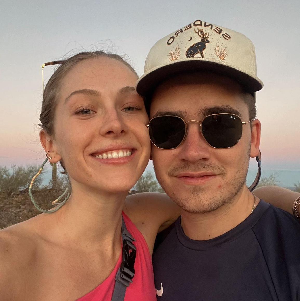 Hiking in Glendale, Arizona at sunset