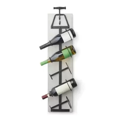 Bee & Willow™ Home Corkscrew 5-Bottle Wine Rack in Grey/Bronze