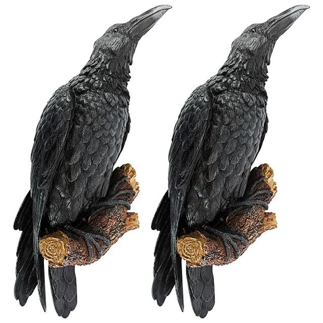 Design Toscano The Raven's Perch Wall Sculpture - Set of Two