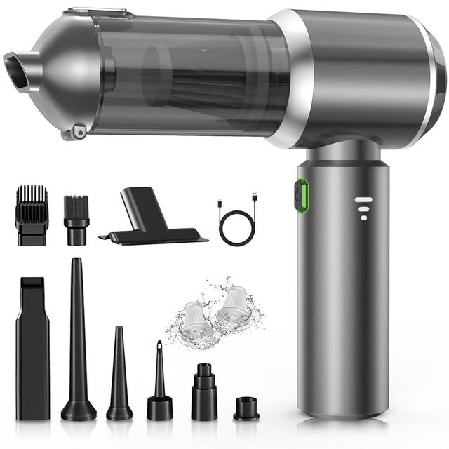 Handheld Vacuum Cleaner, 28000Pa 4 in 1 Handheld Vacuum Cordless, Brushless Motor, One-Touch Dust Removal, 3 Speeds Car Vacuum Cleaner Portable Cordless, Ideal for Office, Home, Kitchen, Car, Pet Hair
