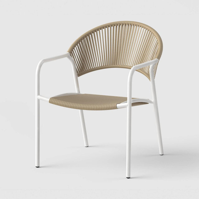 Mackworth Outdoor Stacking Patio Club Chair White - Threshold™