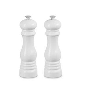 Acrylic Classic Salt and Pepper Mill Set - White