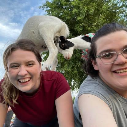 First date night after Emilio moved to AZ - goat yoga!