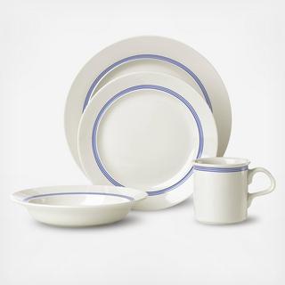 Cafe Blanc Stripe 16-Piece Porcelain Dinnerware Set – Dansk