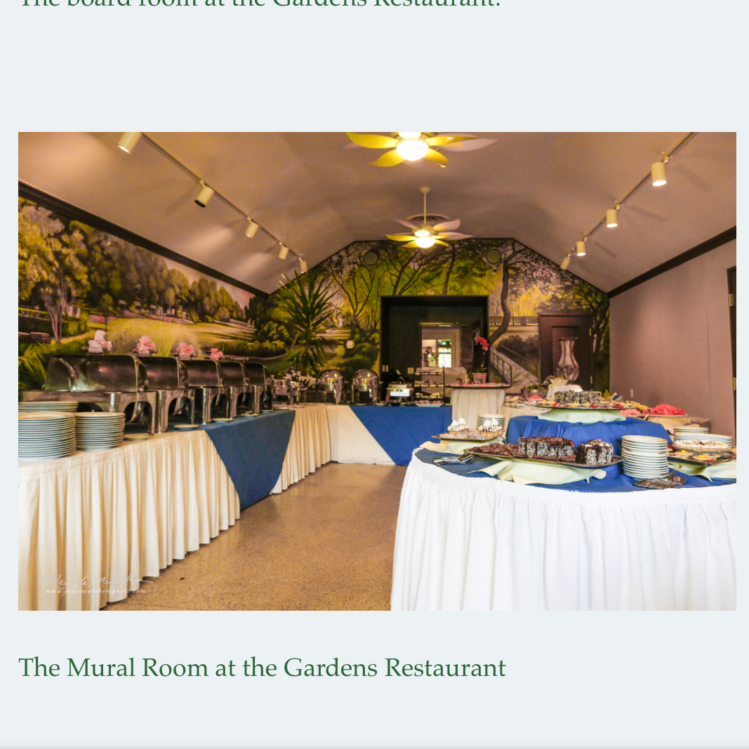 Reception area at the Gardens Restaurant