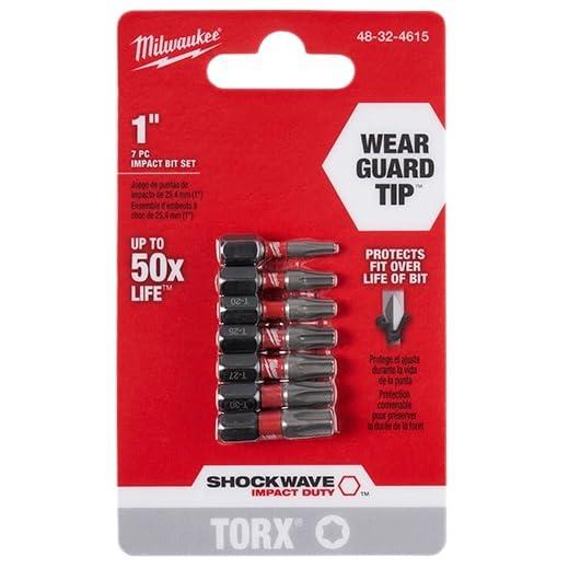 MILWAUKEE ELEC TOOL 48-32-4615 1"Torx Ins Bit Set (7 Piece)