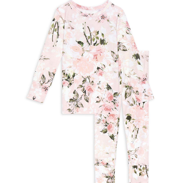 Posh Peanut Girls' Long Sleeve Basic Pajama Set - Baby, Little Kid
