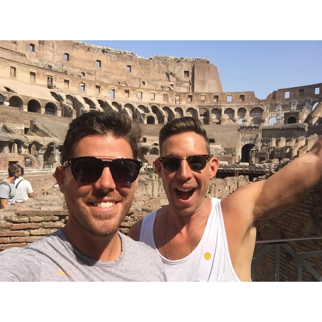 Touring the Colosseum together in Rome!