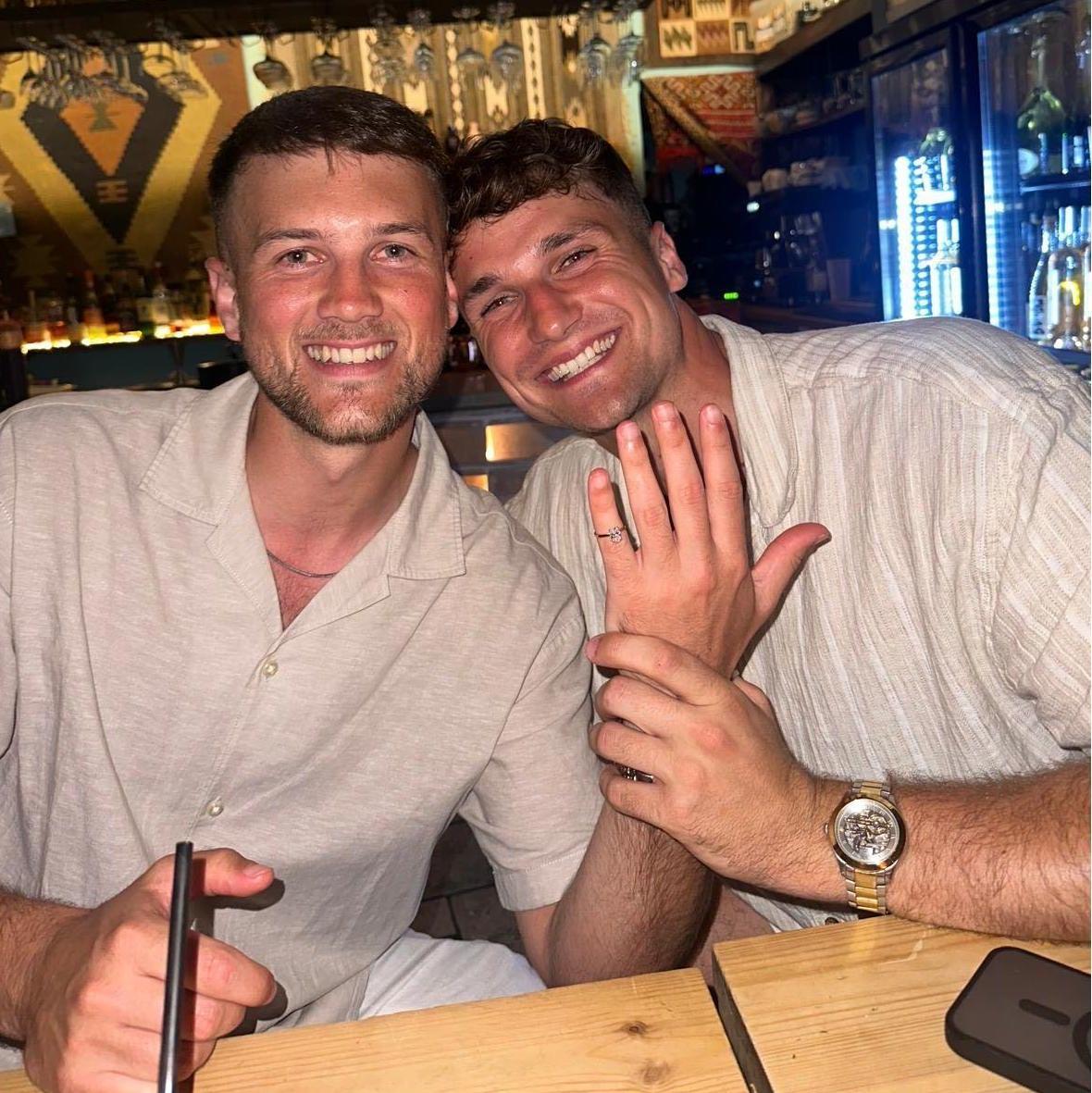 Little did Pascale know, this was the real engagement!