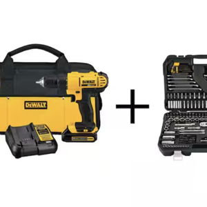 20V MAX Lithium-Ion Cordless Combo Kit (2 Piece), Mechanics Tool Set (200 Piece), (2) 20V 1.3Ah Batteries, and Charger