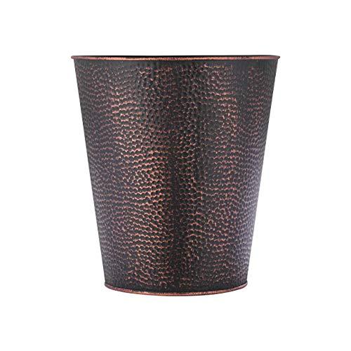 Blue Donuts Wastebasket for Bedroom, Bathroom, Trash Can 6 Liters, Bronze, Stainless Steel