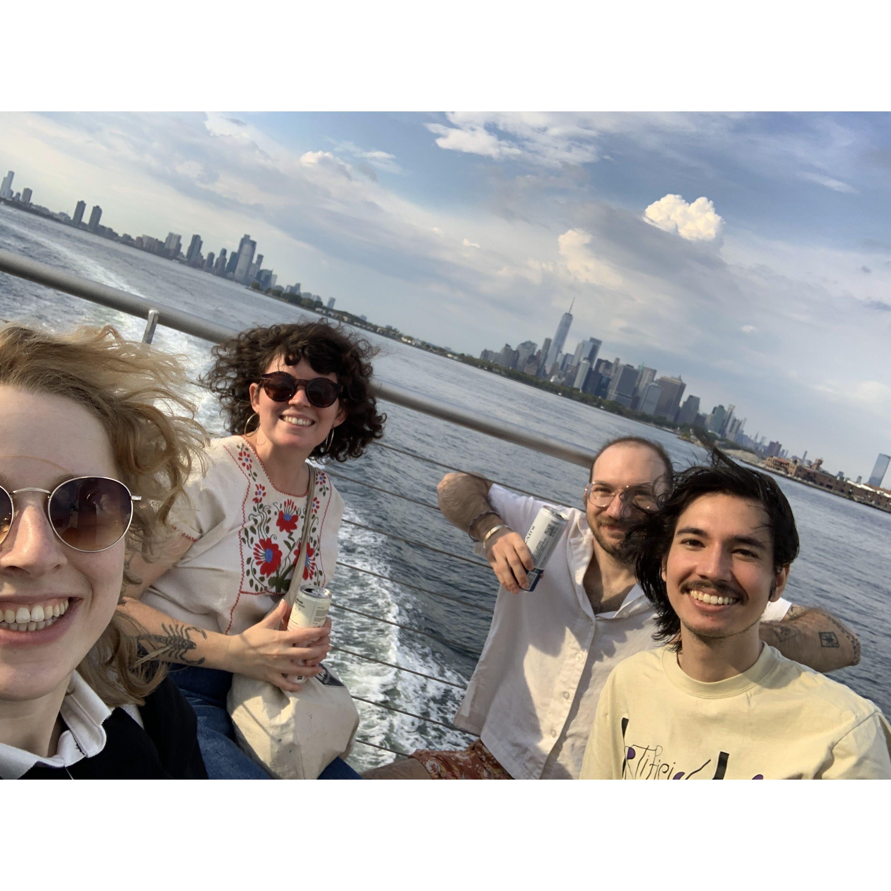 Ferry to the Rockaways! Amanda, Madison, Aaron, and Matt.