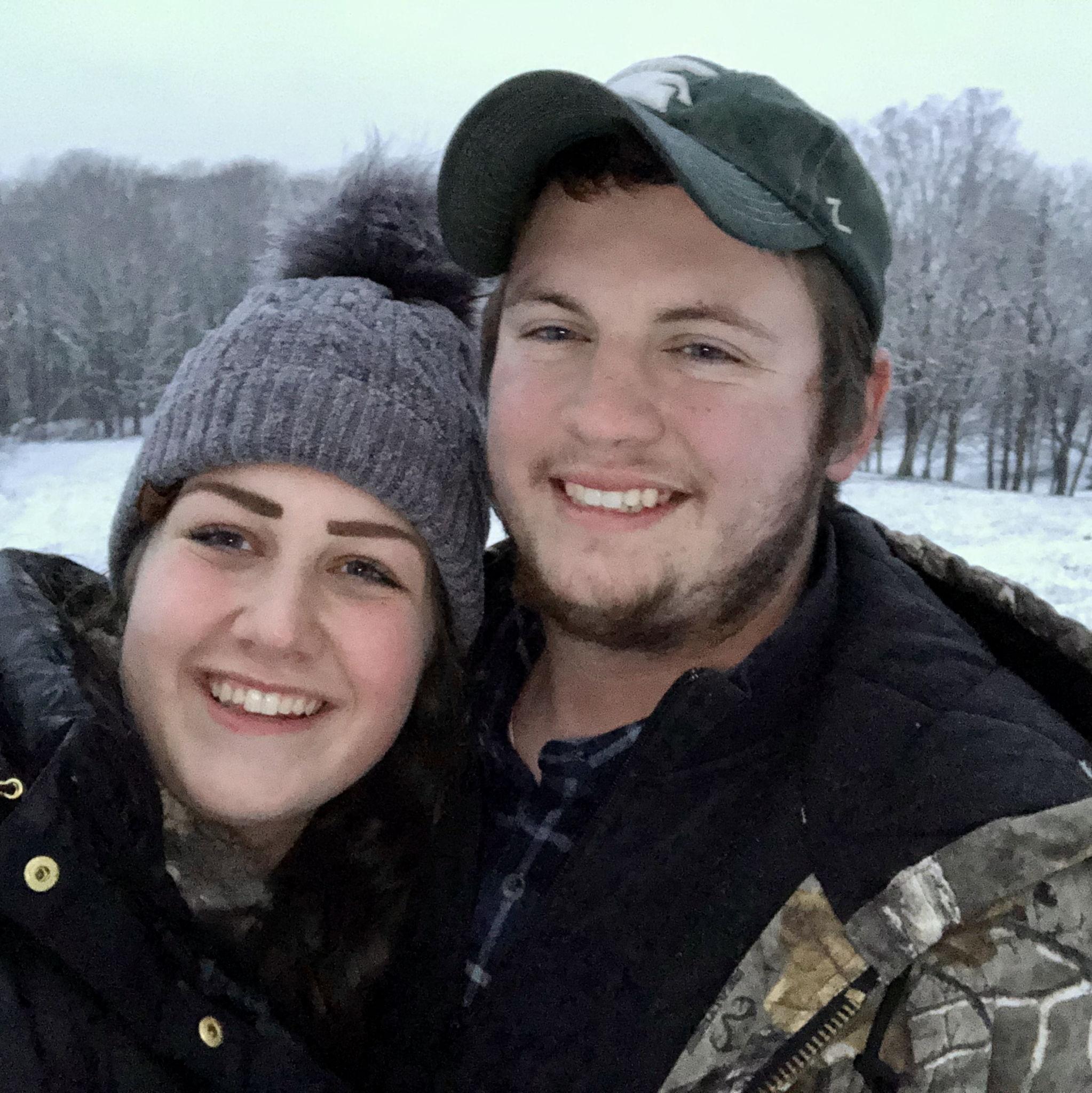 December 16, 2020. A snow walk in the back field in Cincy.