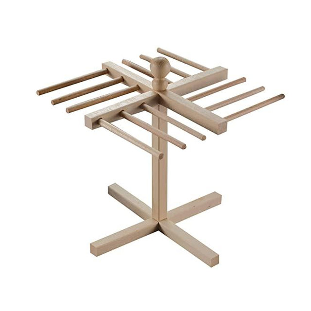 Pasta Drying Rack By Imperia - Holds 1lb of Noodles - Made in Italy with Italian Beech Wood Construction - Must Have Kitchen Accessory to Go with Pasta Makers and Machines, Compact and Quickly Dries