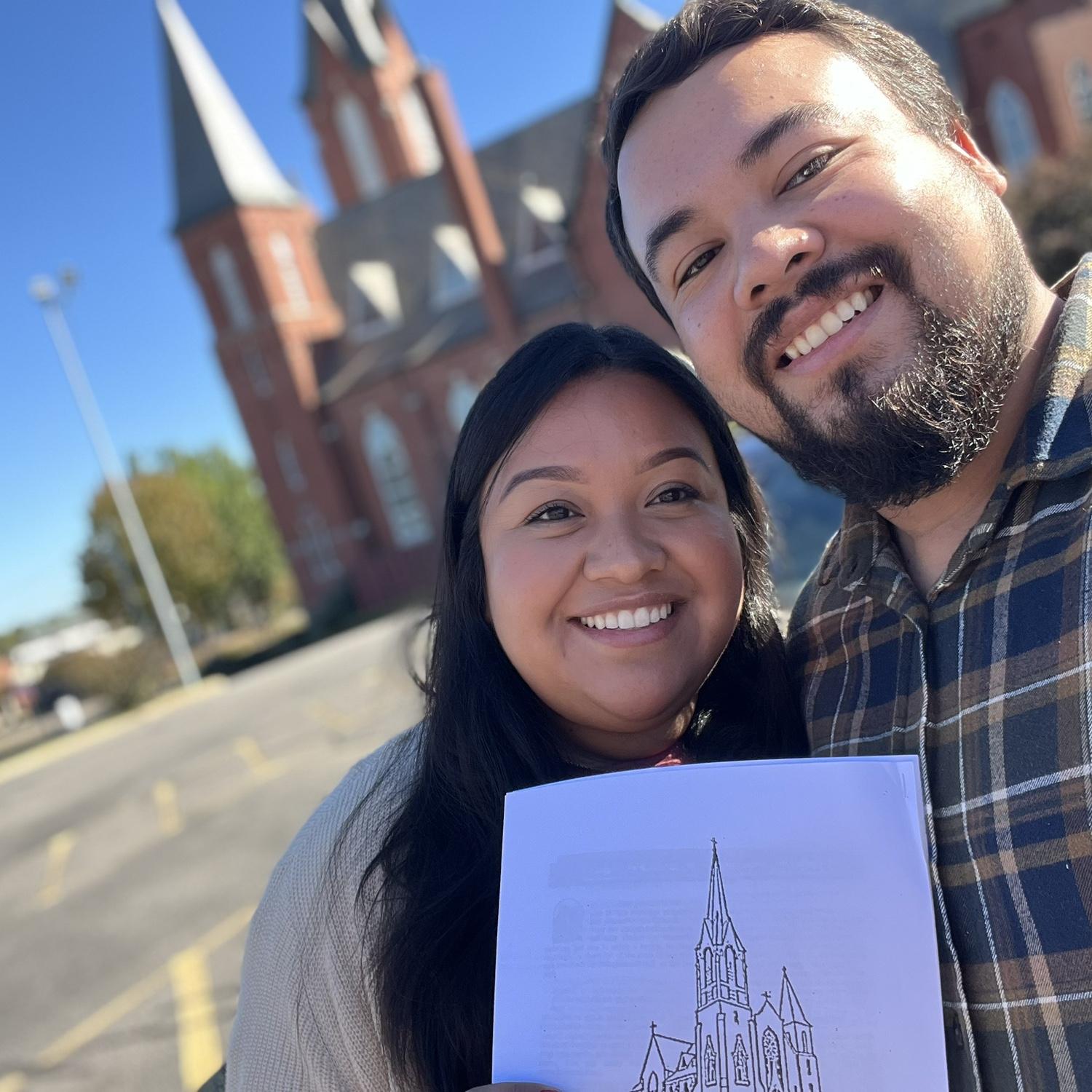 The day we became members of our parish as a couple.