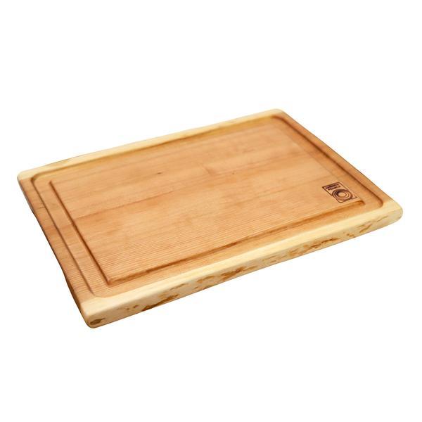Medium Live Edge Cutting Board with Juice Groove in Cherry Wood