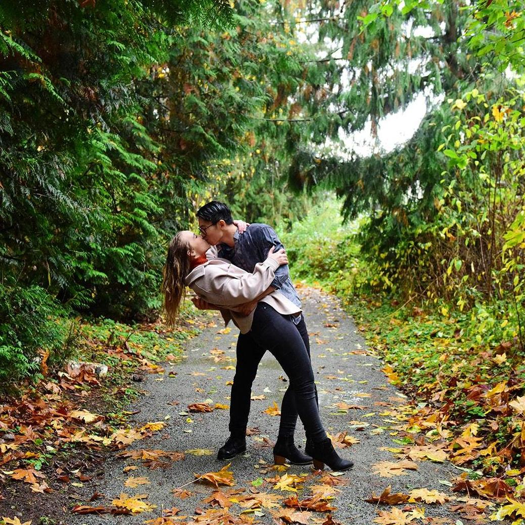 Making all of Danielle's Rom Com dreams come true! Kissing in the rain