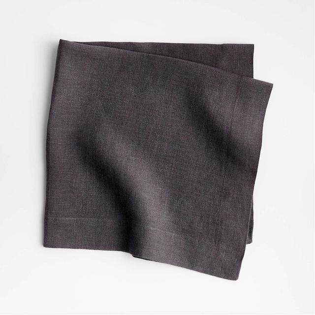 Marin Storm Grey European Flax ®-Certified Linen Cocktail Napkins, Set of 4