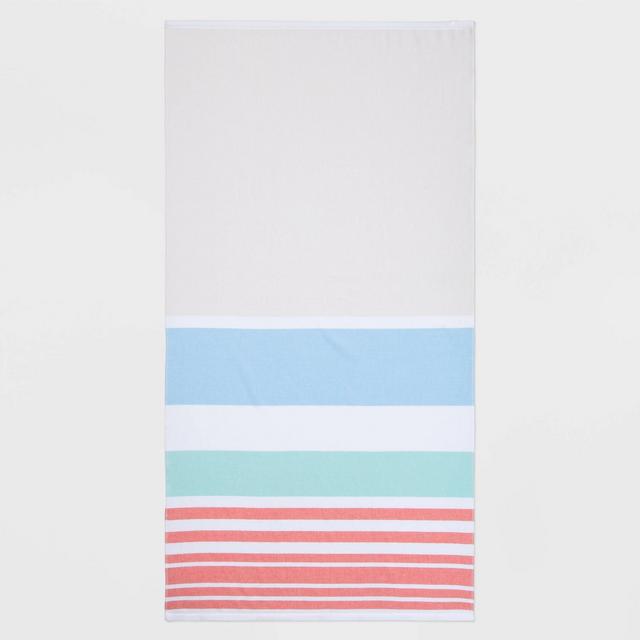 Warm Striped Sand Resist Beach Towel - Sun Squad™