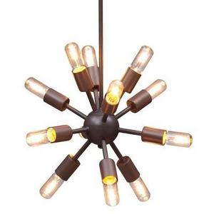 Mid-Century Industrial Aged Patina 20" Ceiling Lamp - ZM Home