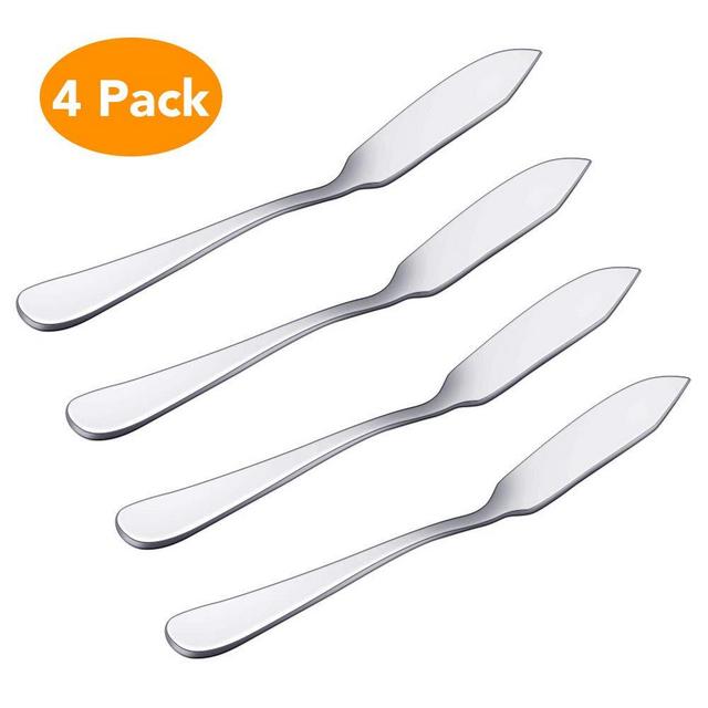 McoMce Butter Knife, Durable Stainless Steel Spreader Knife, Professional Cheese Spreaders, Convenient Butter Knives, Butter Knife Spreader Set of 4 for Breakfast, Butter, Cheese and Condiments