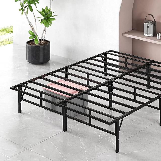 ZINUS SmartBase Compack Mattress Foundation / 14 Inch Metal Bed Frame / No Box Spring Needed / Sturdy Steel Slat Support, California King