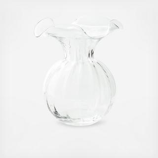 Hibiscus Glass Fluted Vase