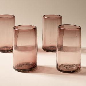 Recycled Handblown Tall Glasses (set of 4)