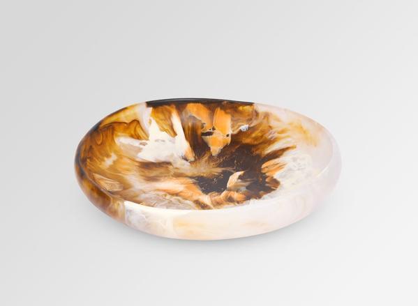 Medium Resin Earth Bowl - Light Horn