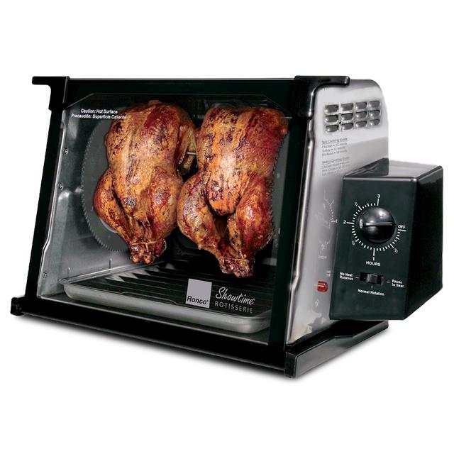 Showtime Classic Large Capacity Rotisserie BBQ Oven, Simple Switch Control, Perfect Preset Rotation Speed, Self-Basting, Auto Shutoff, Includes Multipurpose Basket, Great for Chicken, Turkey