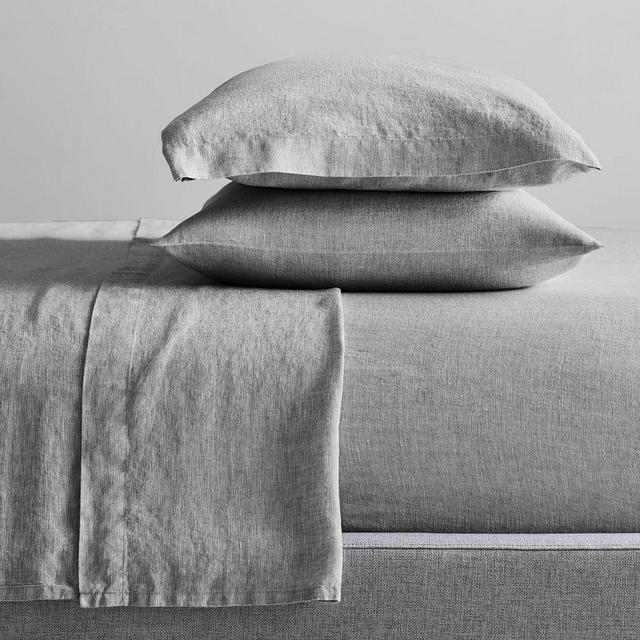 Belgian Linen Melange Sheet Set, King, Slate