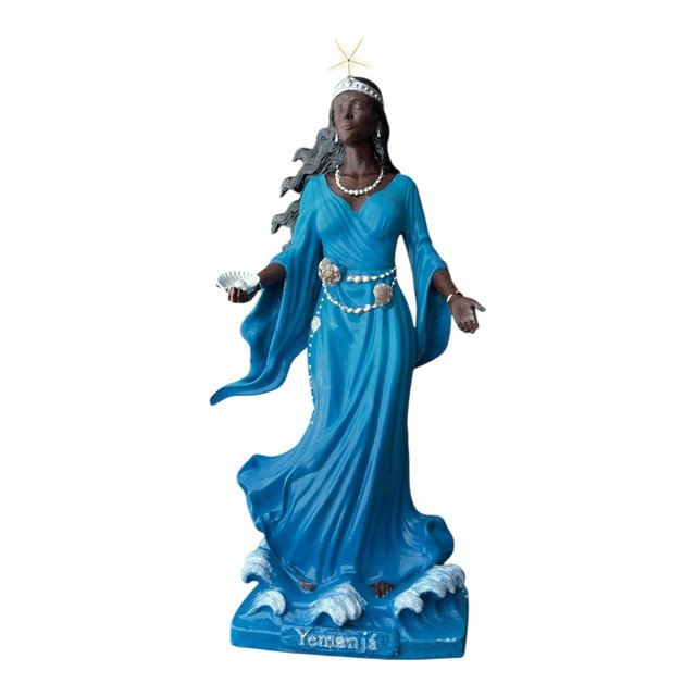 Yemayá Resin Statue, Mother of Waters Altar Decor (8.7 in)