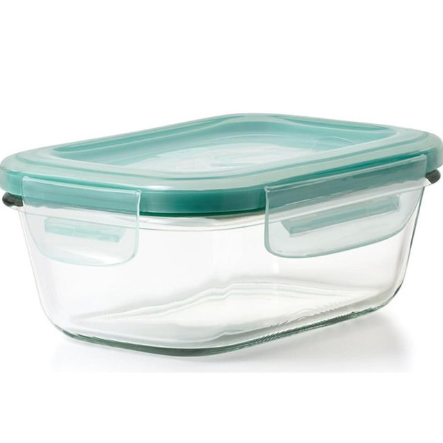 OXO Good Grips 1.6 Cup Smart Seal Leakproof Glass Rectangle Airtight Food Storage Container