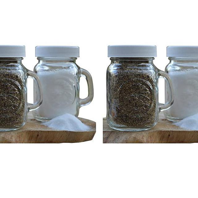 Golden Harvest, Ball Mason Jar Glass Salt and Pepper Shakers (Clear, Set of 2), Pack Of 4, 12323433