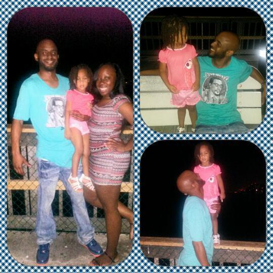 Jaylah and us at the pier spending some quality family time!