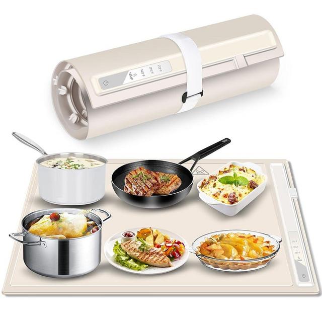 Food Warmer Electric Warming Tray: Silicone Electric Heating Tray for Buffets Party - Hot Plates to Keep Food Warm Portable Serving Warming Mat