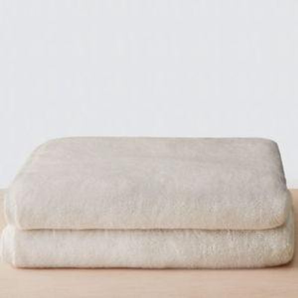 Organic Plush Bath Sheets - 2 Pack - Natural