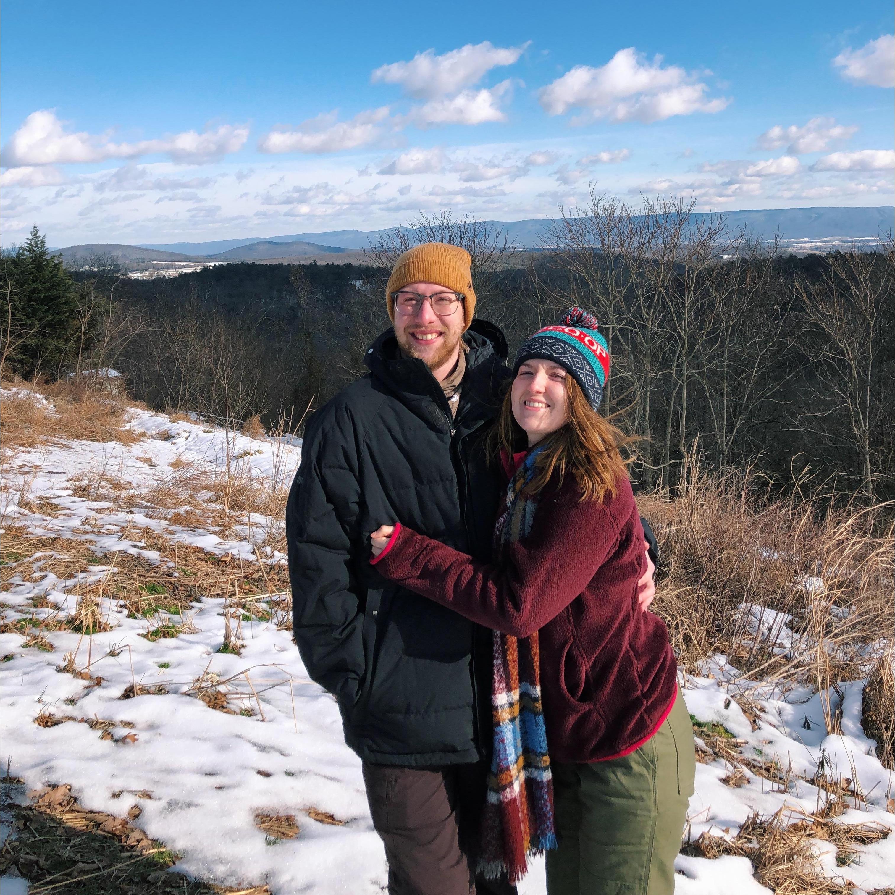 Our first trip. We went to Shenandoah National Park, and it was absolutely freezing.