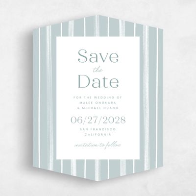 Blue Diamond Wedding Save the Date - Coastal Portrait